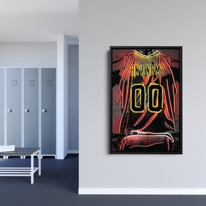 Atlanta Hawks Custom Jersey Canvas | Neon Wall Art - CanvasNeon