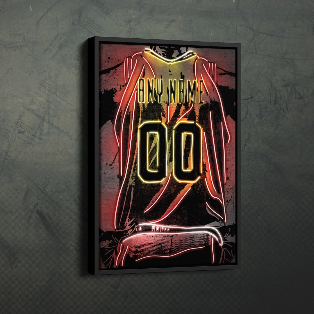 Atlanta Hawks Custom Jersey Canvas | Neon Wall Art - CanvasNeon