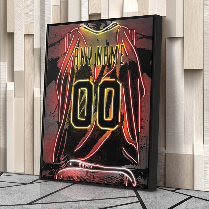 Atlanta Hawks Custom Jersey Canvas | Neon Wall Art - CanvasNeon