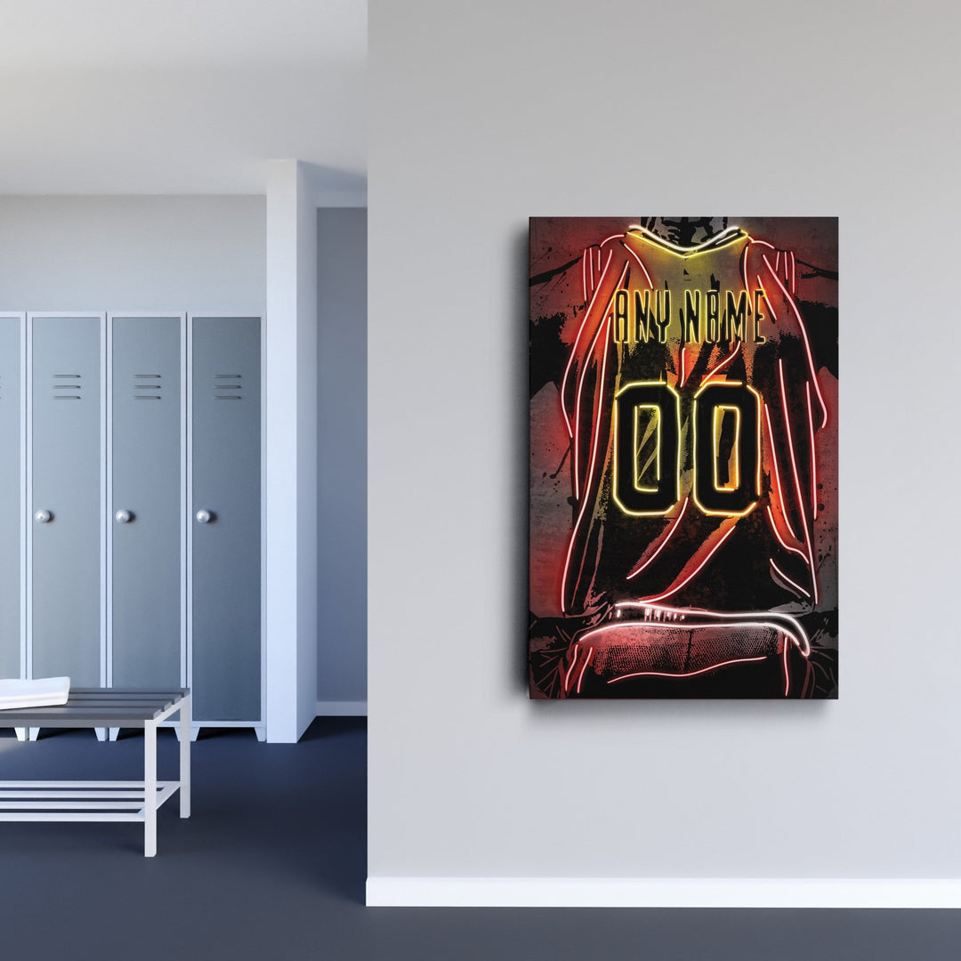 Atlanta Hawks Custom Jersey Canvas | Neon Wall Art - CanvasNeon