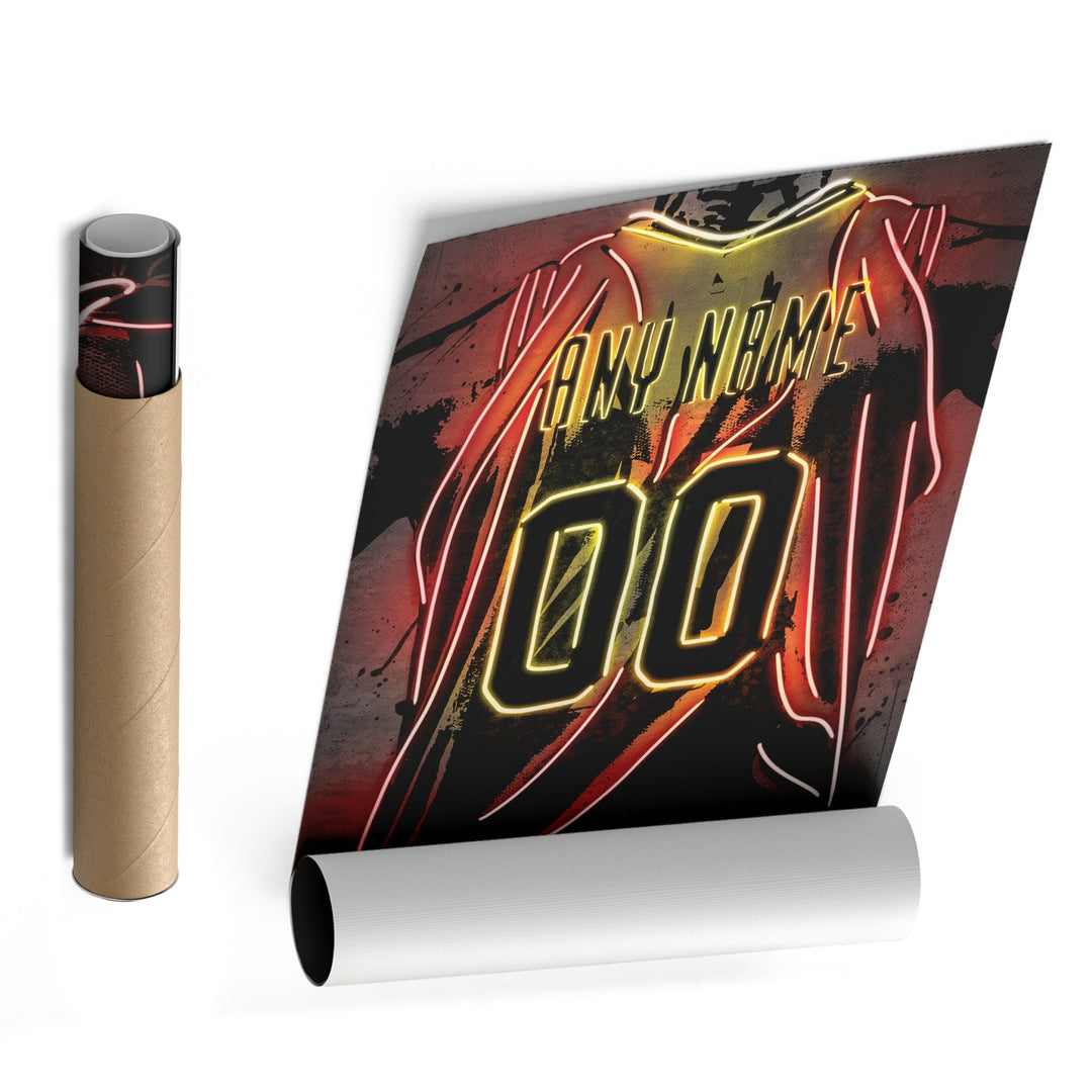 Atlanta Hawks Custom Jersey Canvas | Neon Wall Art - CanvasNeon