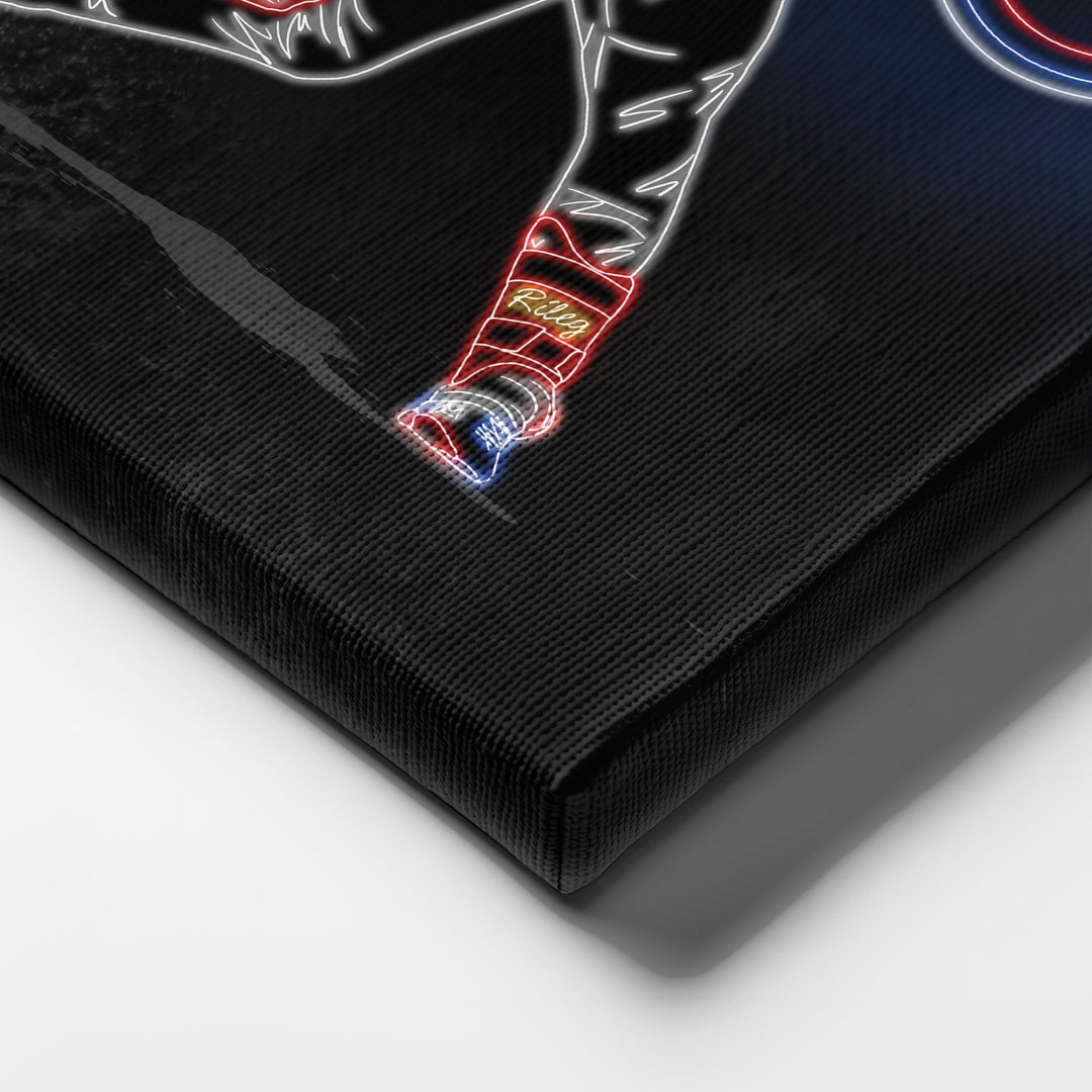 Austin Riley Neon Canvas Art | Braves Wall Decor - CanvasNeon