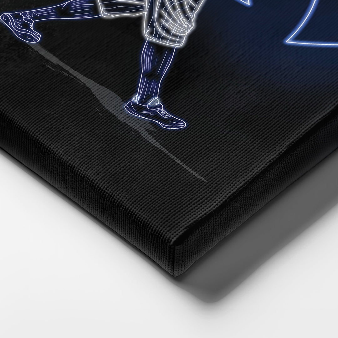 Babe Ruth Neon Canvas Art | Yankees Wall Decor - CanvasNeon