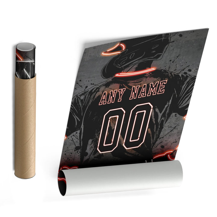 Baltimore Orioles Custom Jersey Canvas | Neon Wall Art - CanvasNeon