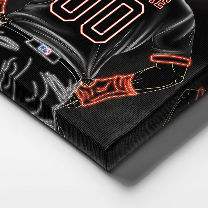 Baltimore Orioles Personalized Jersey Canvas | Neon Wall Art - CanvasNeon
