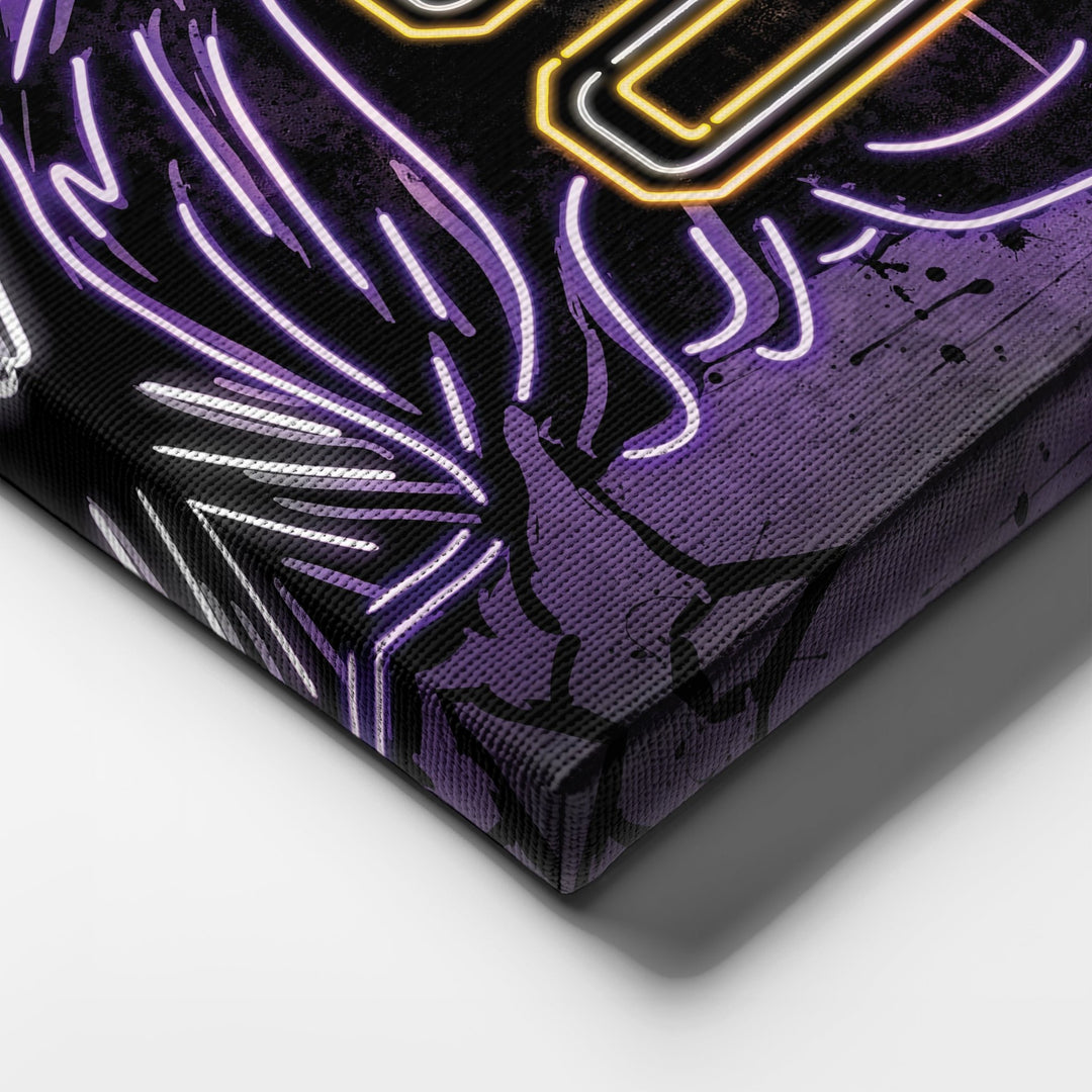 Baltimore Ravens Custom Jersey Canvas | Neon Wall Art - CanvasNeon