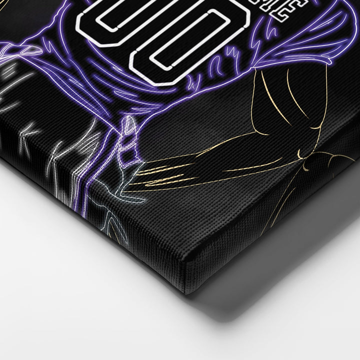 Baltimore Ravens Personalized Jersey Canvas | Neon Wall Art - CanvasNeon