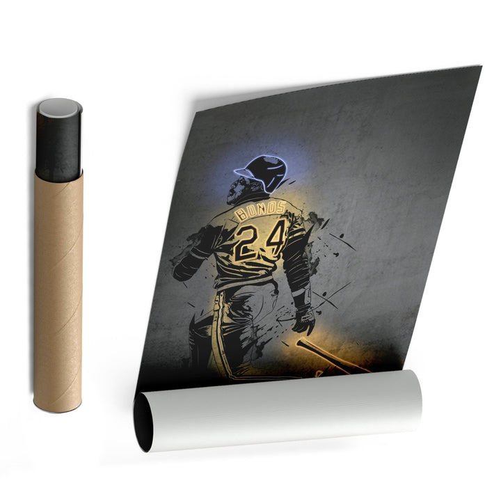 Barry Bonds Neon Canvas Art | Modern Wall Decor for Pirates Fans - CanvasNeon