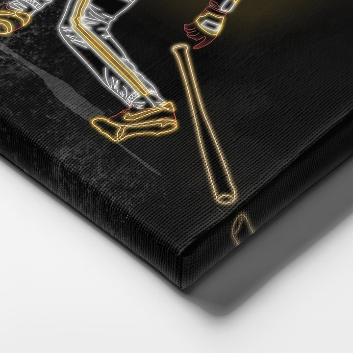 Barry Bonds Neon Canvas Art | Pirates Wall Decor - CanvasNeon