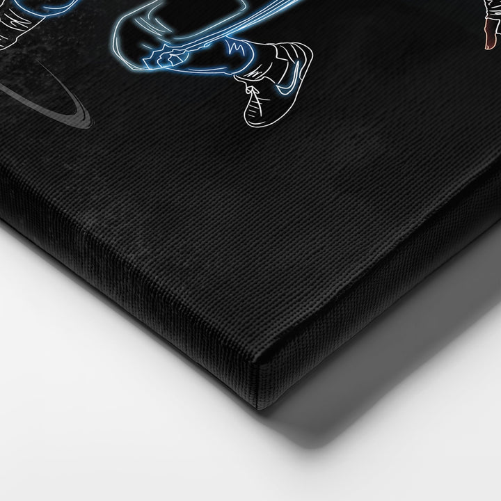 Barry Sanders Neon Canvas Art | Lions Wall Decor - CanvasNeon