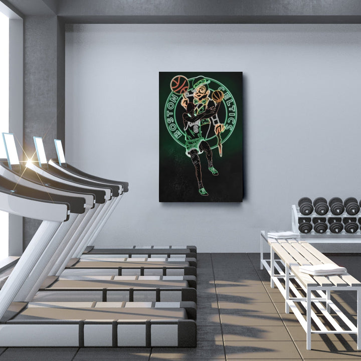 Bill Russell Neon Canvas Art | Celtics Wall Decor - CanvasNeon