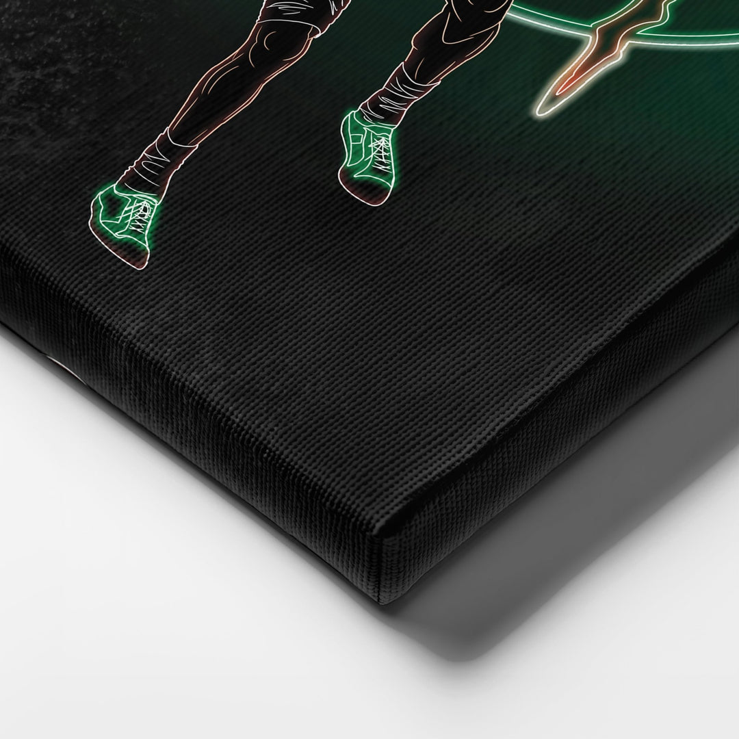 Bill Russell Neon Canvas Art | Celtics Wall Decor - CanvasNeon