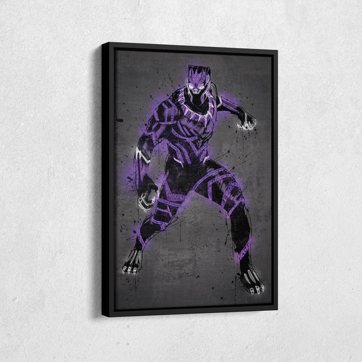 Black Panther Canvas | Marvel Neon Wall Art - CanvasNeon