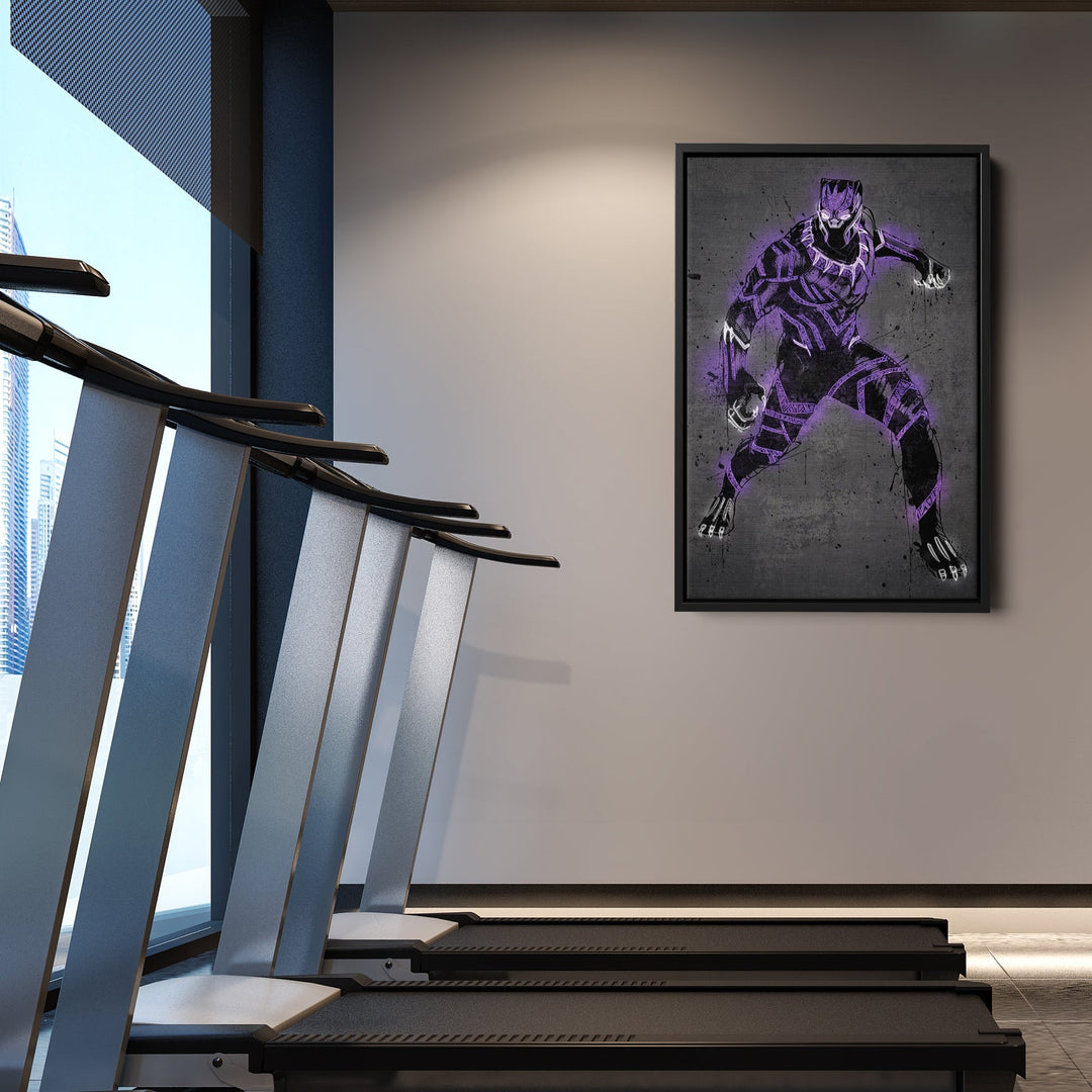 Black Panther Canvas | Marvel Neon Wall Art - CanvasNeon