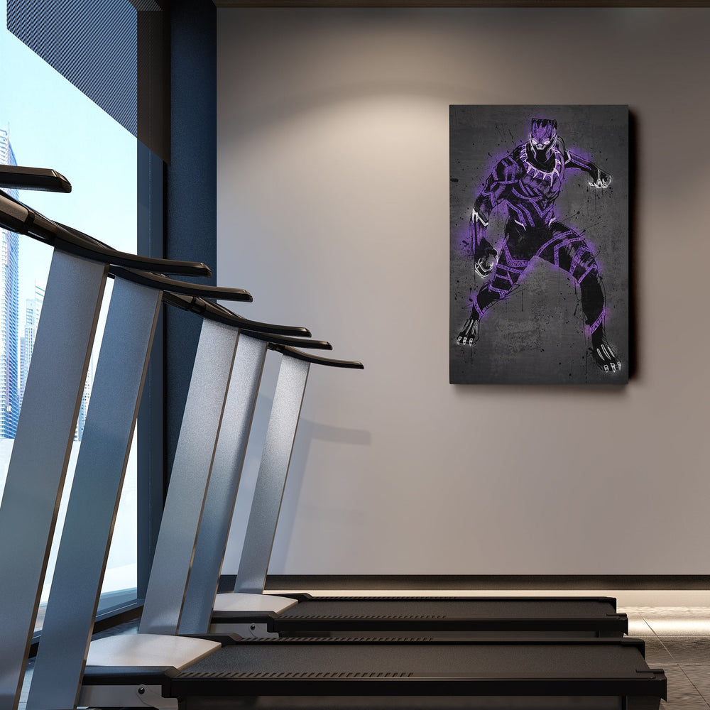 Black Panther Canvas | Marvel Neon Wall Art - CanvasNeon