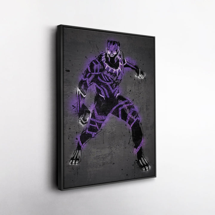 Black Panther Canvas | Marvel Neon Wall Art - CanvasNeon