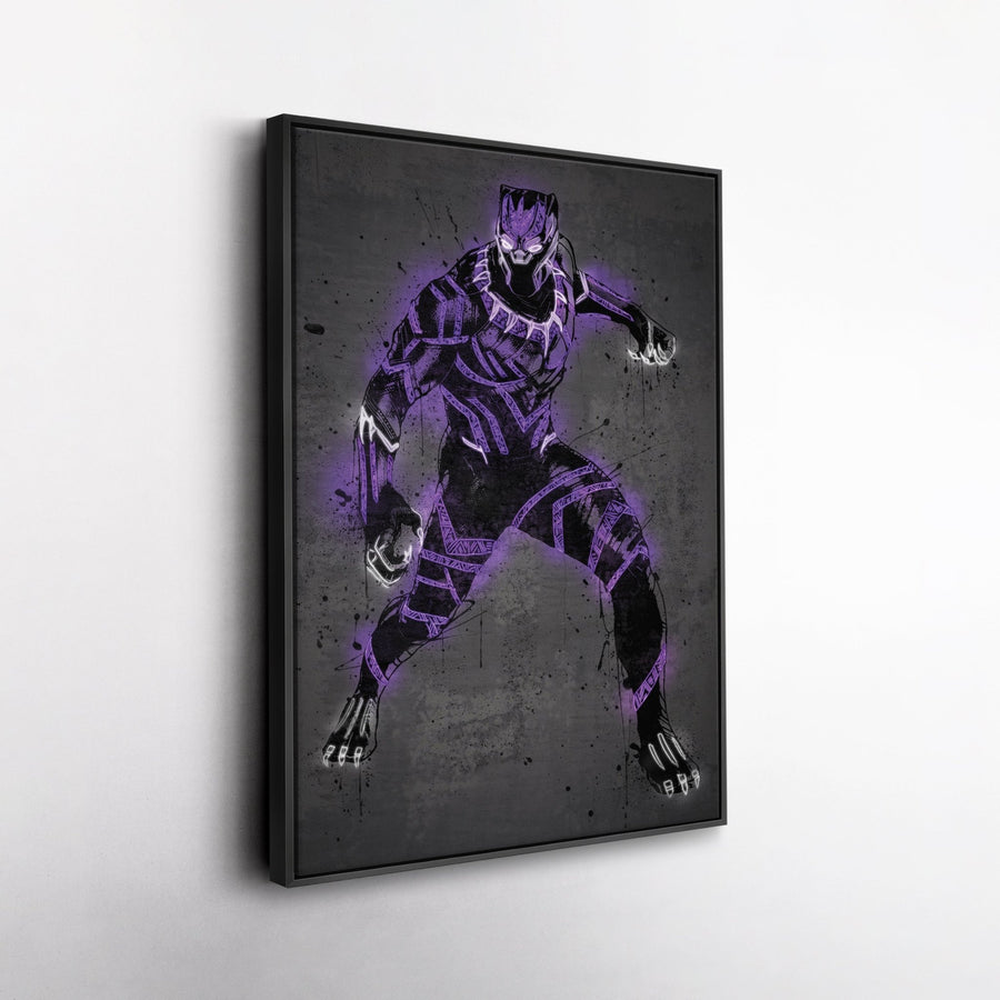 Black Panther Canvas | Marvel Neon Wall Art - CanvasNeon