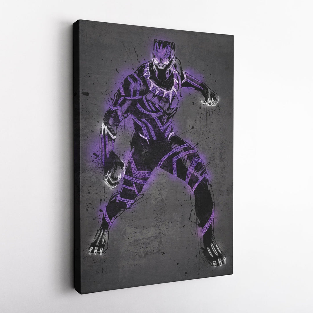 Black Panther Canvas | Marvel Neon Wall Art - CanvasNeon