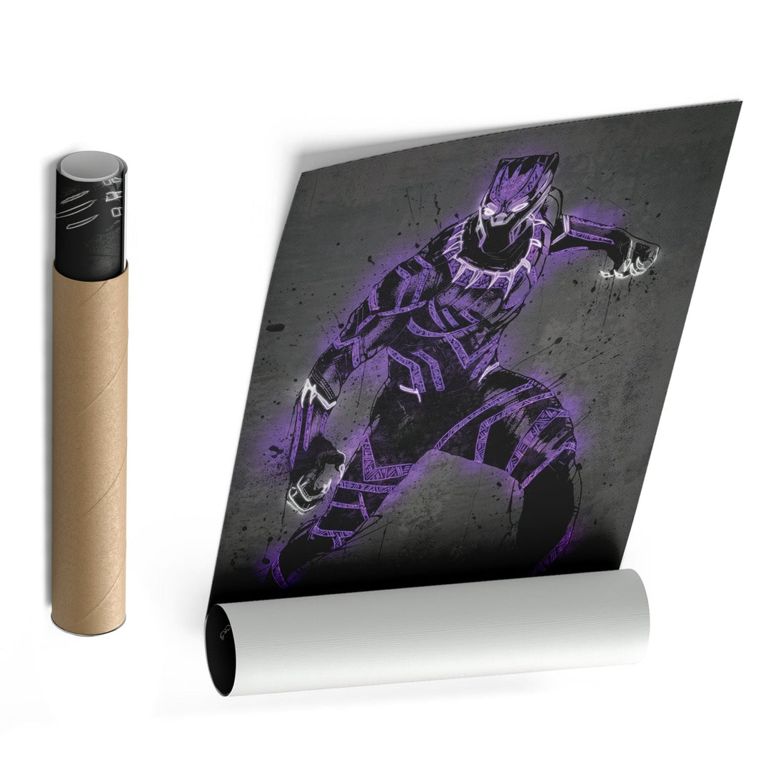 Black Panther Canvas | Marvel Neon Wall Art - CanvasNeon