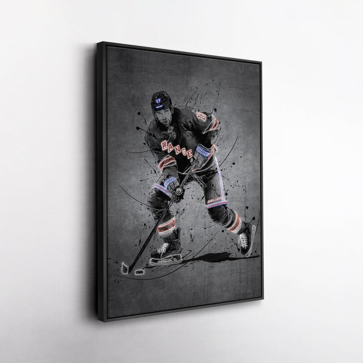 Blake Wheeler Neon Canvas Art | Modern Wall Decor for Rangers Fans - CanvasNeon