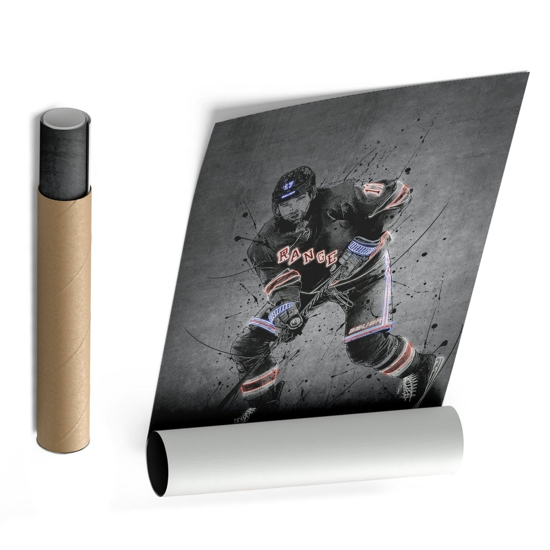 Blake Wheeler Neon Canvas Art | Modern Wall Decor for Rangers Fans - CanvasNeon
