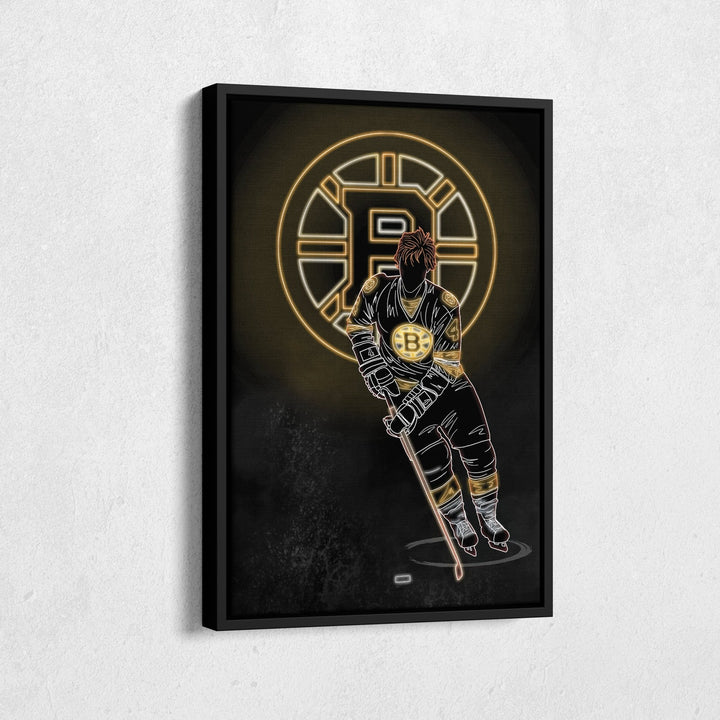 Bobby Orr Neon Canvas Art | Bruins Wall Decor - CanvasNeon