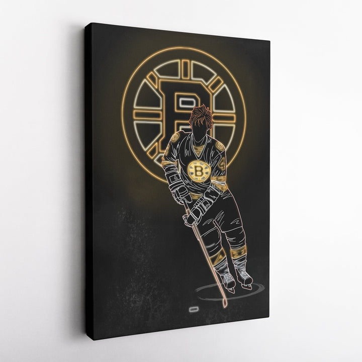 Bobby Orr Neon Canvas Art | Bruins Wall Decor - CanvasNeon