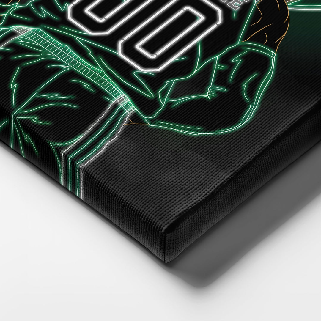 Boston Celtics Personalized Jersey Canvas | Neon Wall Art - CanvasNeon