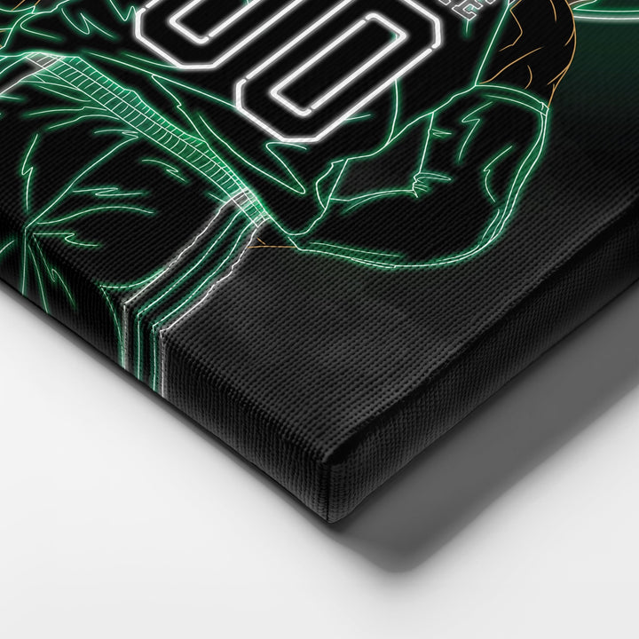 Boston Celtics Personalized Jersey Canvas | Neon Wall Art - CanvasNeon