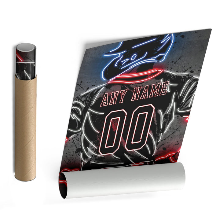 Boston Red Sox Custom Jersey Canvas | Neon Wall Art - CanvasNeon