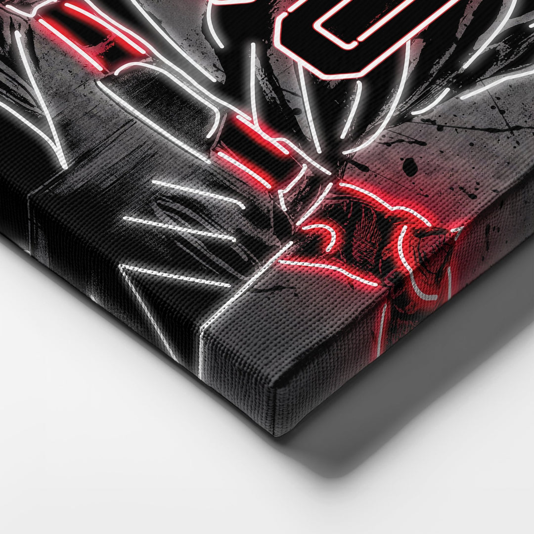Boston Red Sox Custom Jersey Canvas | Neon Wall Art - CanvasNeon