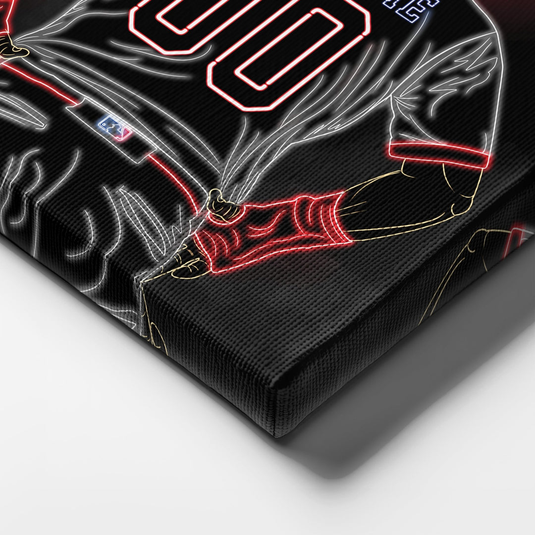 Boston Red Sox Personalized Jersey Canvas | Neon Wall Art - CanvasNeon