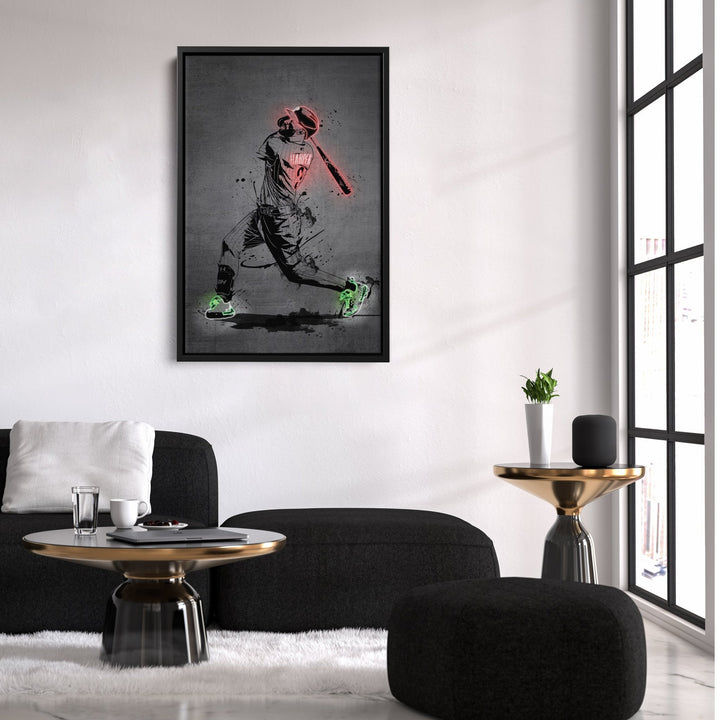 Bryce Harper Neon Canvas Art | Modern Wall Decor for Phillies Fans - CanvasNeon