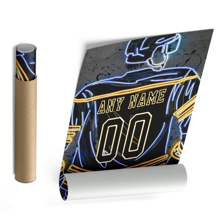 Buffalo Sabres Custom Jersey Canvas | Neon Wall Art - CanvasNeon