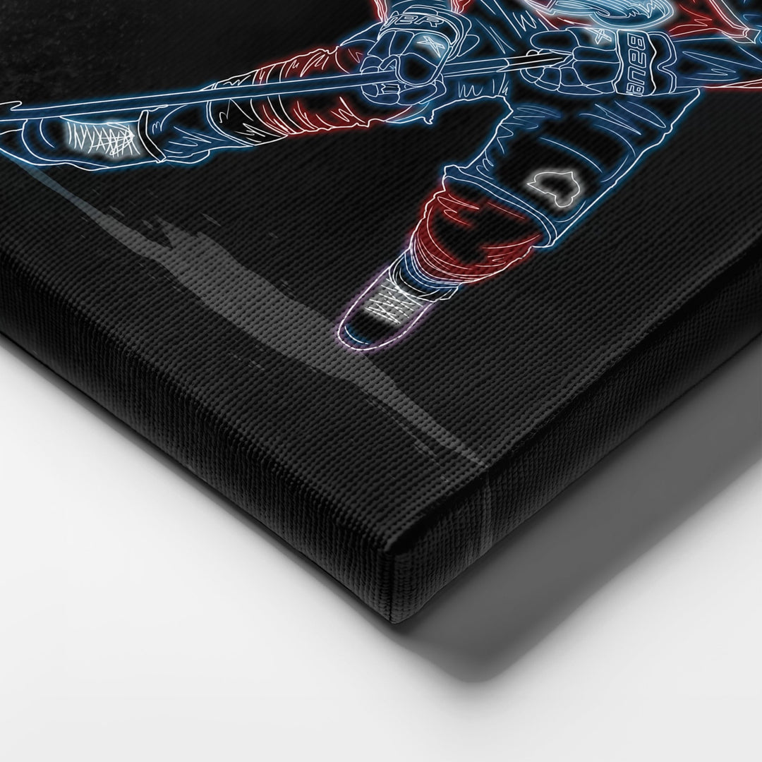 Cale Makar Neon Canvas Art | Avalanche Wall Decor - CanvasNeon