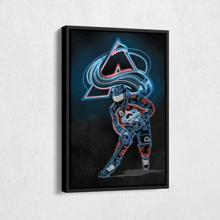 Cale Makar Neon Canvas Art | Avalanche Wall Decor - CanvasNeon