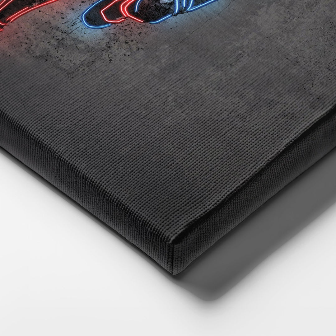 Captain Marvel Canvas | Marvel Neon Wall Art - CanvasNeon
