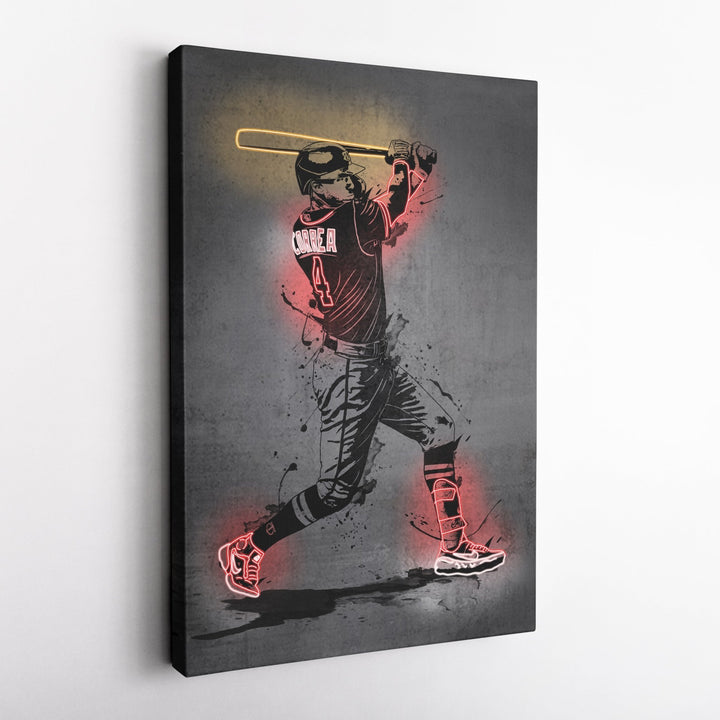 Carlos Correa Neon Canvas Art | Modern Wall Decor for Twins Fans - CanvasNeon