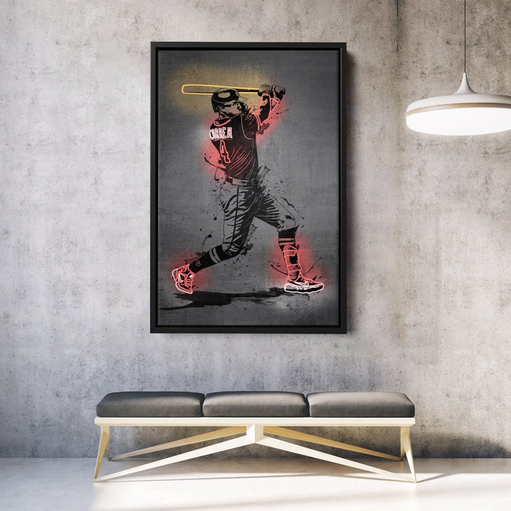 Carlos Correa Neon Canvas Art | Modern Wall Decor for Twins Fans - CanvasNeon