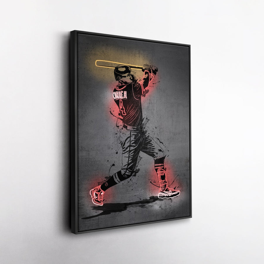 Carlos Correa Neon Canvas Art | Modern Wall Decor for Twins Fans - CanvasNeon