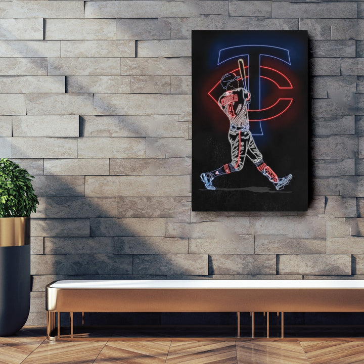 Carlos Correa Neon Canvas Art | Twins Wall Decor - CanvasNeon