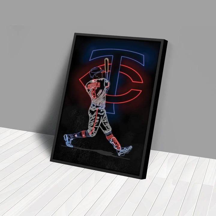 Carlos Correa Neon Canvas Art | Twins Wall Decor - CanvasNeon