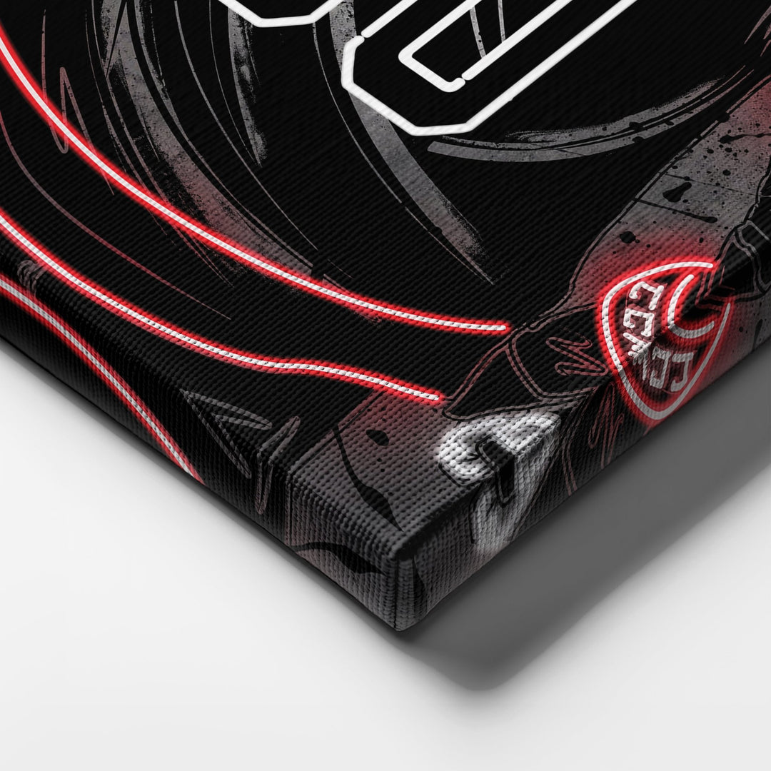 Carolina Hurricanes Custom Jersey Canvas | Neon Wall Art - CanvasNeon
