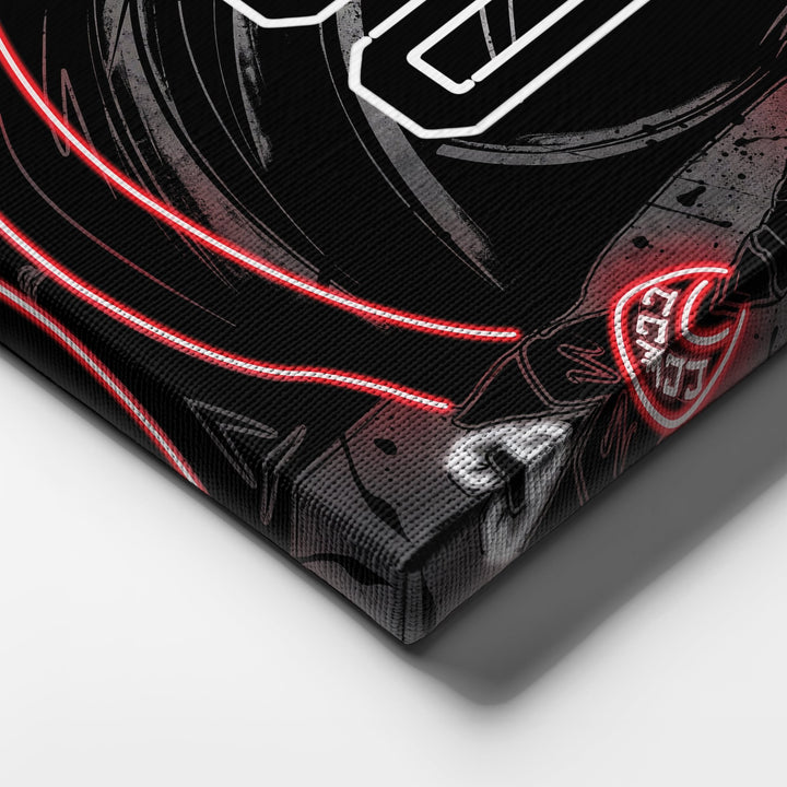 Carolina Hurricanes Custom Jersey Canvas | Neon Wall Art - CanvasNeon