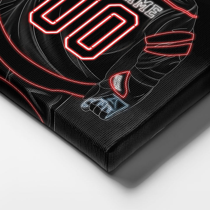 Carolina Hurricanes Personalized Jersey Canvas | Neon Wall Art - CanvasNeon