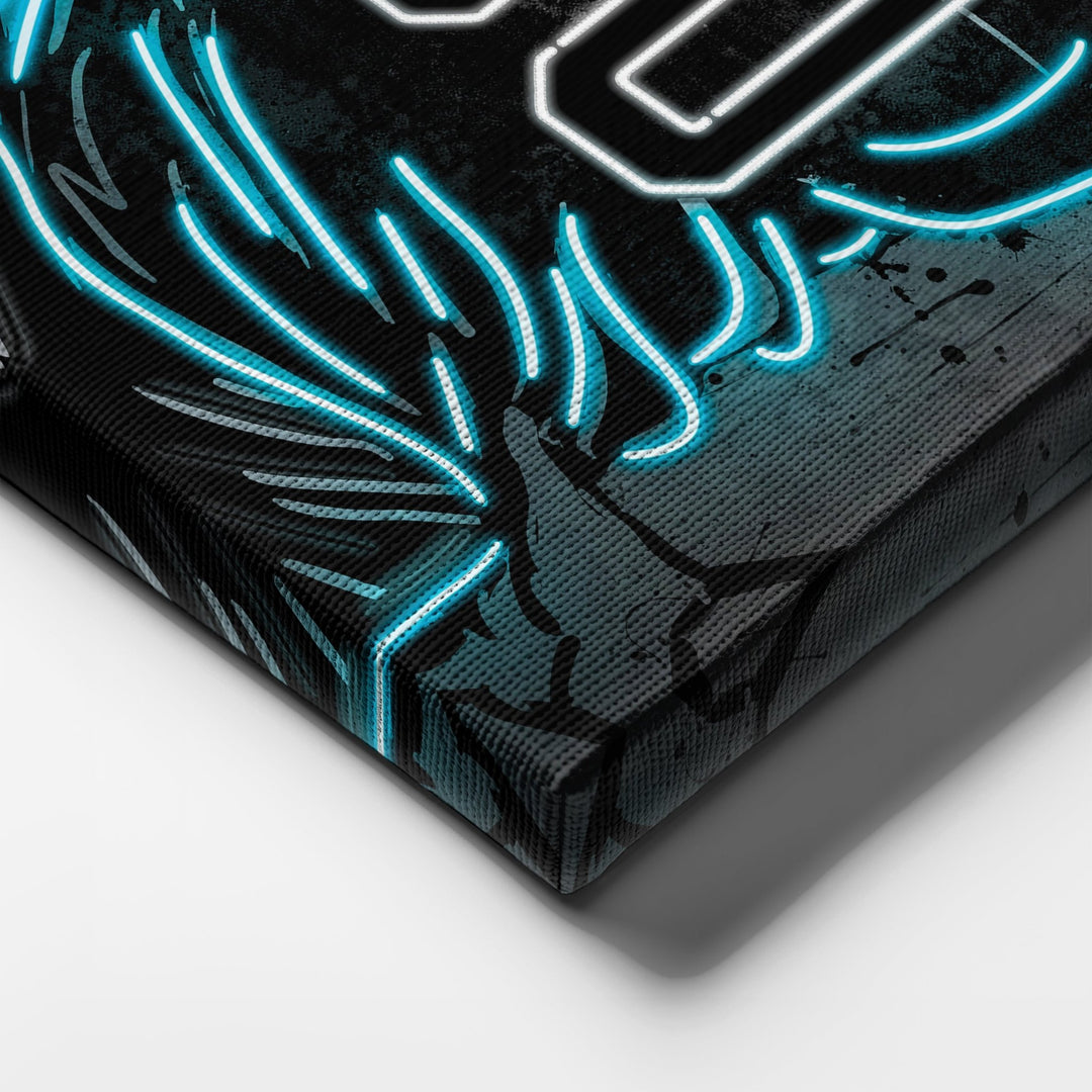 Carolina Panthers Custom Jersey Canvas | Neon Wall Art - CanvasNeon