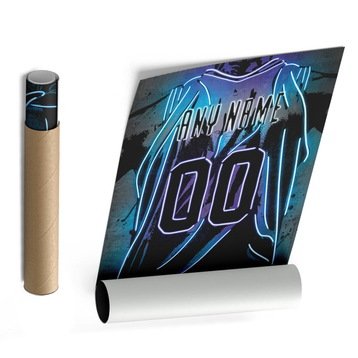 Charlotte Hornets Custom Jersey Canvas | Neon Wall Art - CanvasNeon