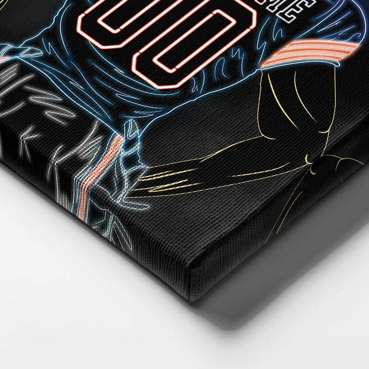Chicago Bears Personalized Jersey Canvas | Neon Wall Art - CanvasNeon