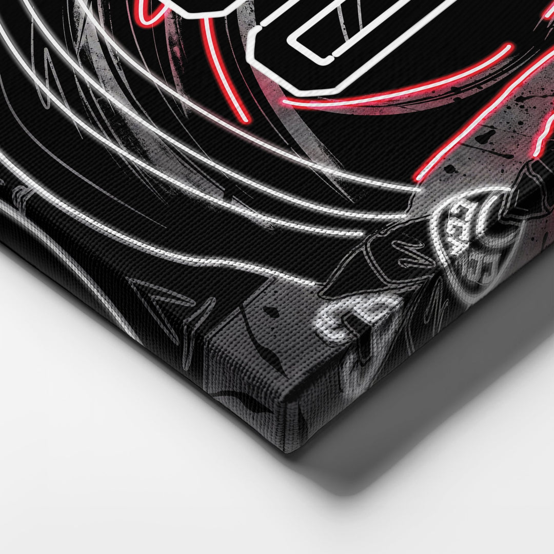 Chicago Blackhawks Custom Jersey Canvas | Neon Wall Art - CanvasNeon