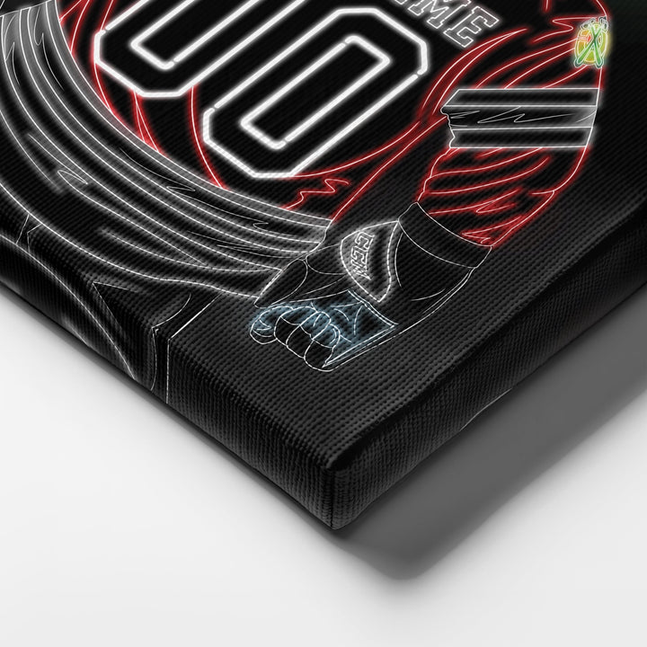 Chicago Blackhawks Personalized Jersey Canvas | Neon Wall Art - CanvasNeon